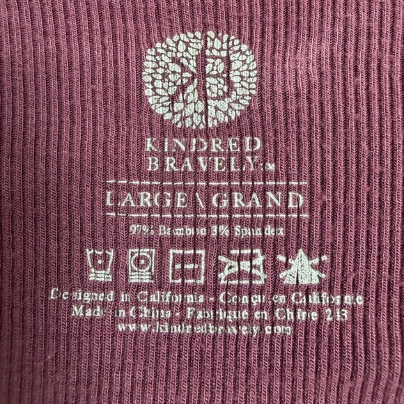 Kindred Bravely Riley Ribbed Bamboo Maternity & Nursing Nightgown Size Large - Picture 10 of 12